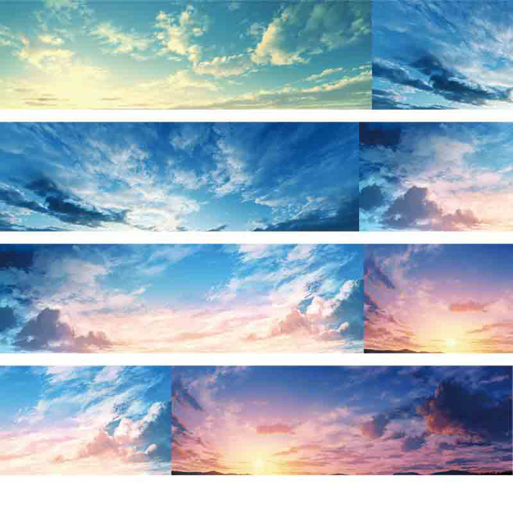 Homemade sky fire cloud background PET tape 6cm 1m 7 types image 11