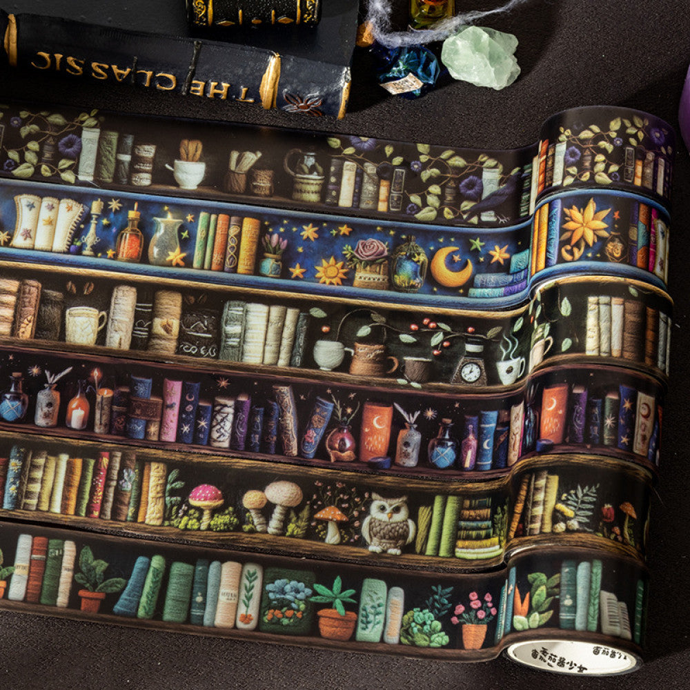 Magician s Bookcase Series PET Seamless Tape 6 Types 2 5 cm 2 m image 0