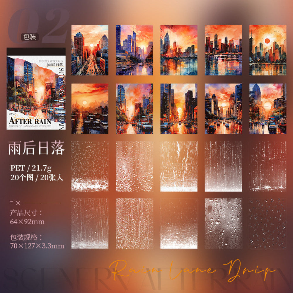 Rain Theme Sticker Book 6 Types 20 Sheets image 6