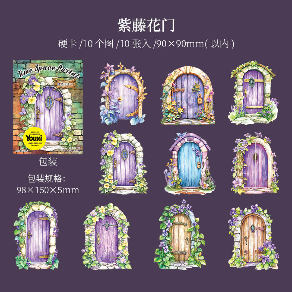 Fairytale Series Hollow Hard Sticker Collage 6 Types 10 Pcs