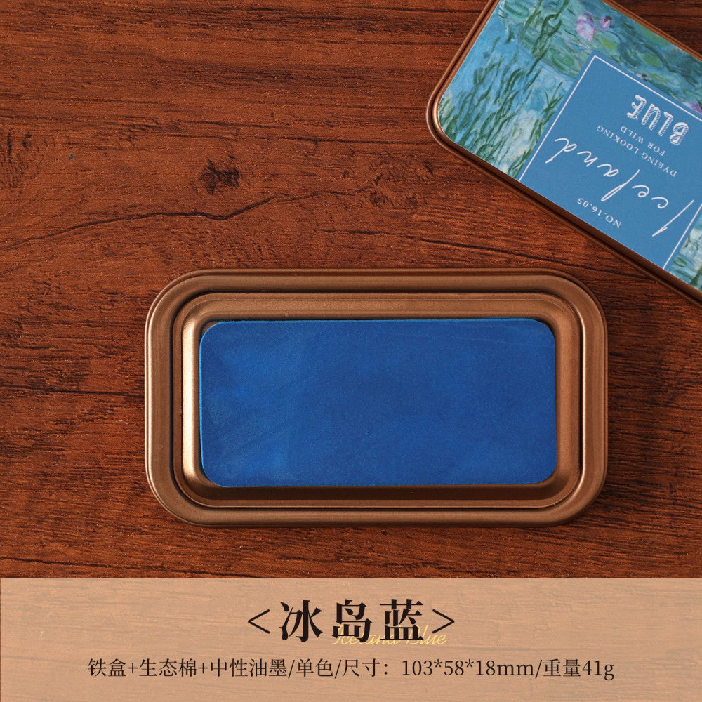 Eco cotton Handbook Inkpad Iron Box 16 Colors image 11