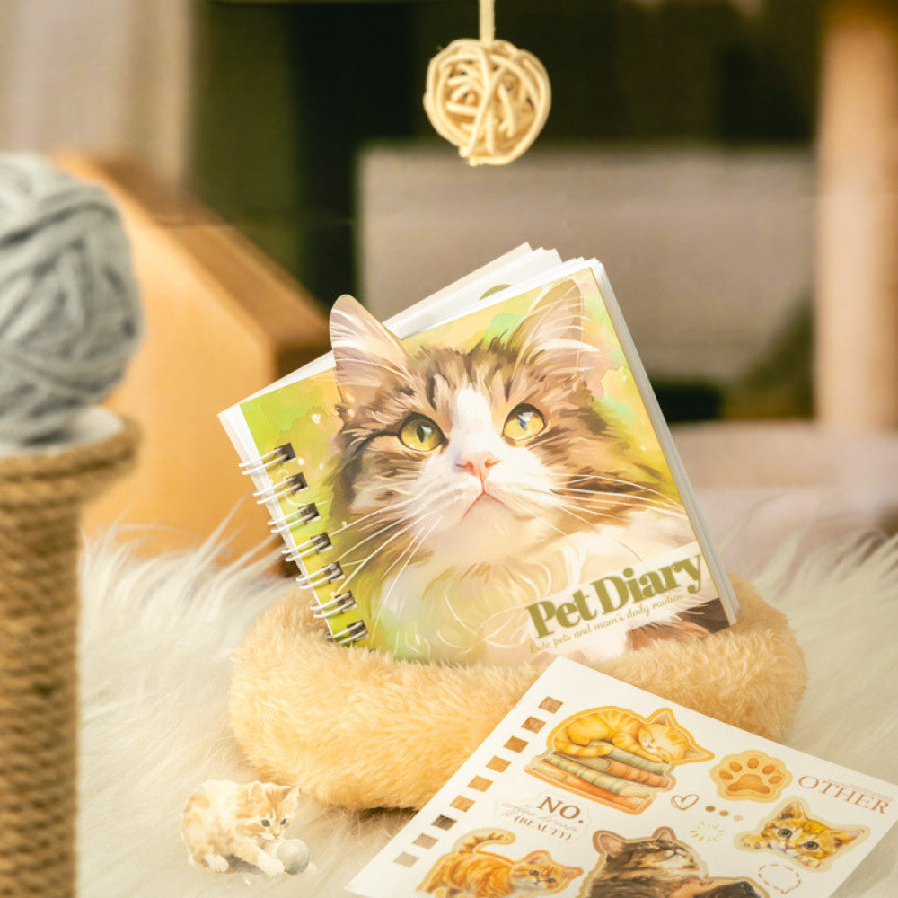 Pet Diary Series Theme Coil Sticker Book 6 Styles 20 Pcs image 0
