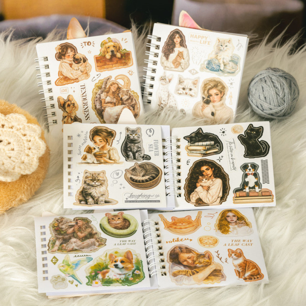 Pet Diary Series Theme Coil Sticker Book 6 Styles 20 Pcs image 1