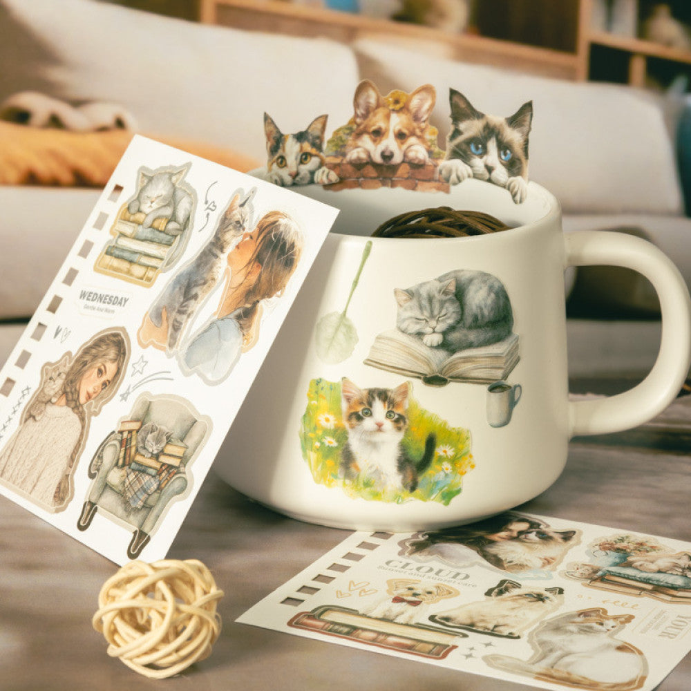 Pet Diary Series Theme Coil Sticker Book 6 Styles 20 Pcs image 3
