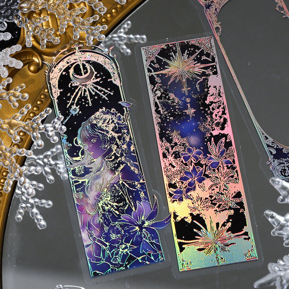Paper Trace Moon Hidden Flowing Light Series PET Stickers 6 Models image 2