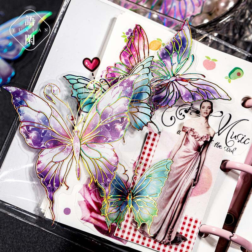Butterfly Dream Resonance series PET stickers 20 pieces 4 types image 3