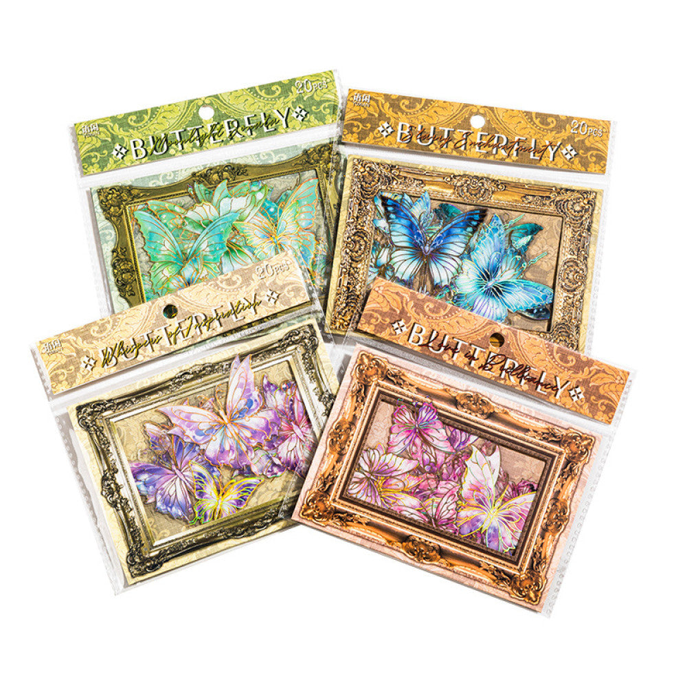 Butterfly Dream Resonance series PET stickers 20 pieces 4 types image 4