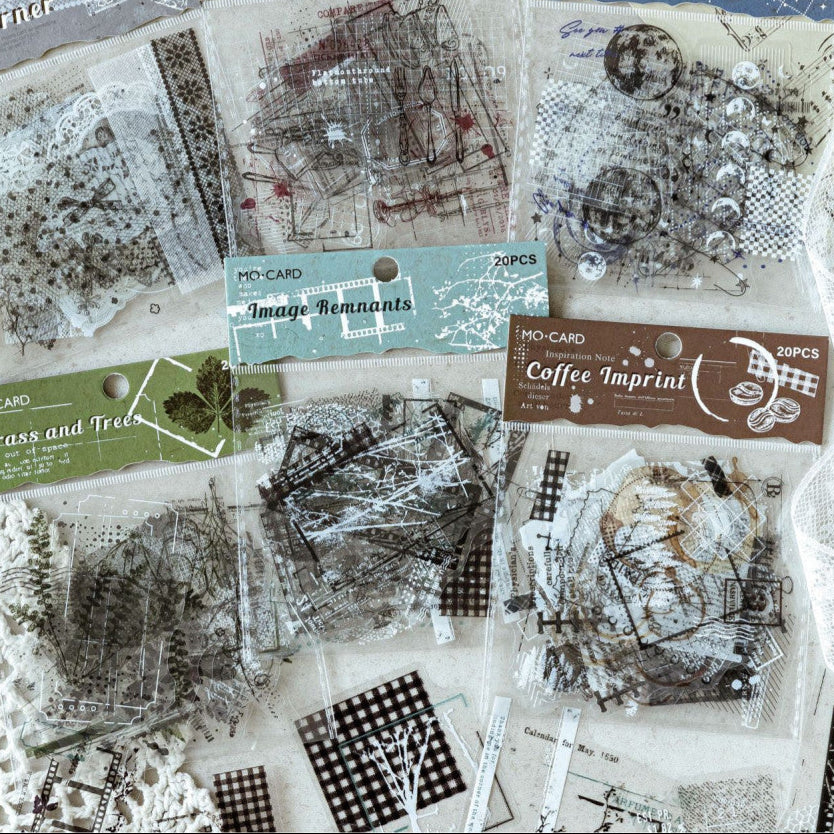 Lace series retro notebook decoration PET stickers 20 pieces 6 types image 2