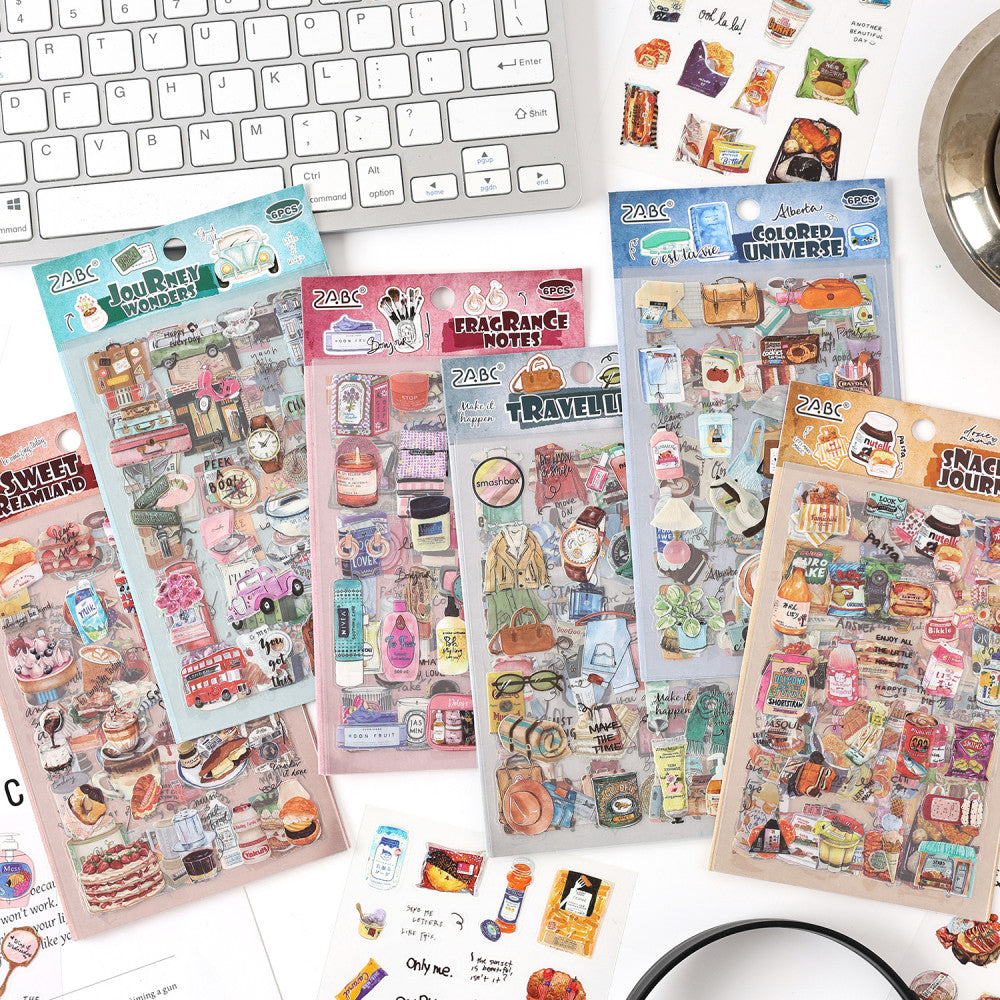 Life small building PET stickers 6 Types 6 Sheets image 2