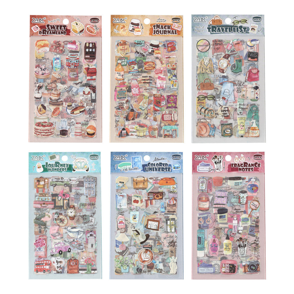 Life small building PET stickers 6 Types 6 Sheets image 4