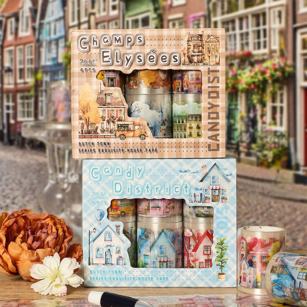 Dutch town PET tape set box 2 Types 6 rolls image 2