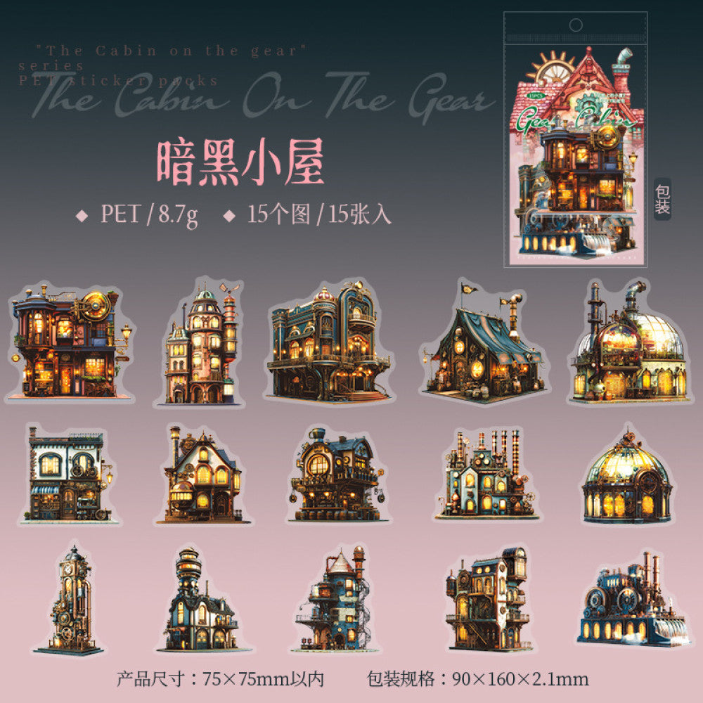 Gear Cabin Series PET Sticker Pack 6 Types