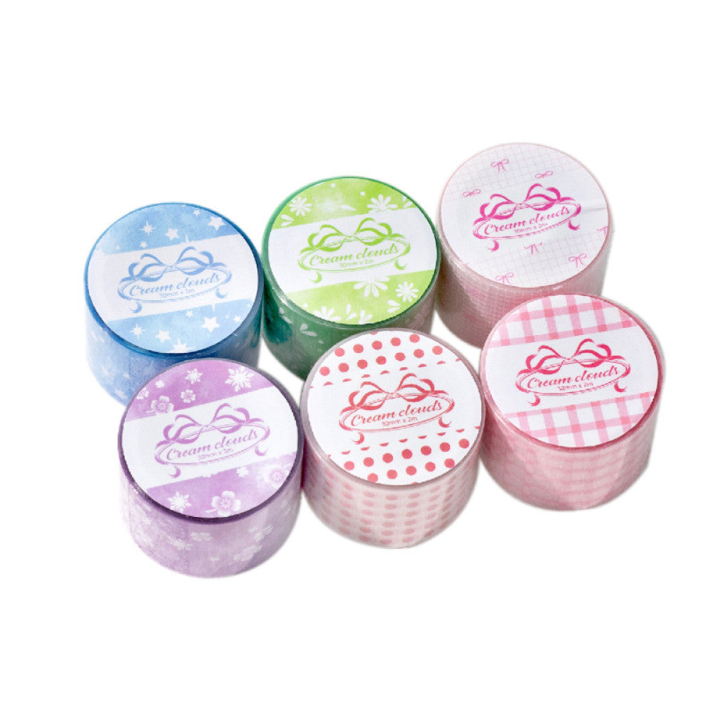Twilight Cream Cloud Series PET Tape 6 Models 3cm 2m image 4