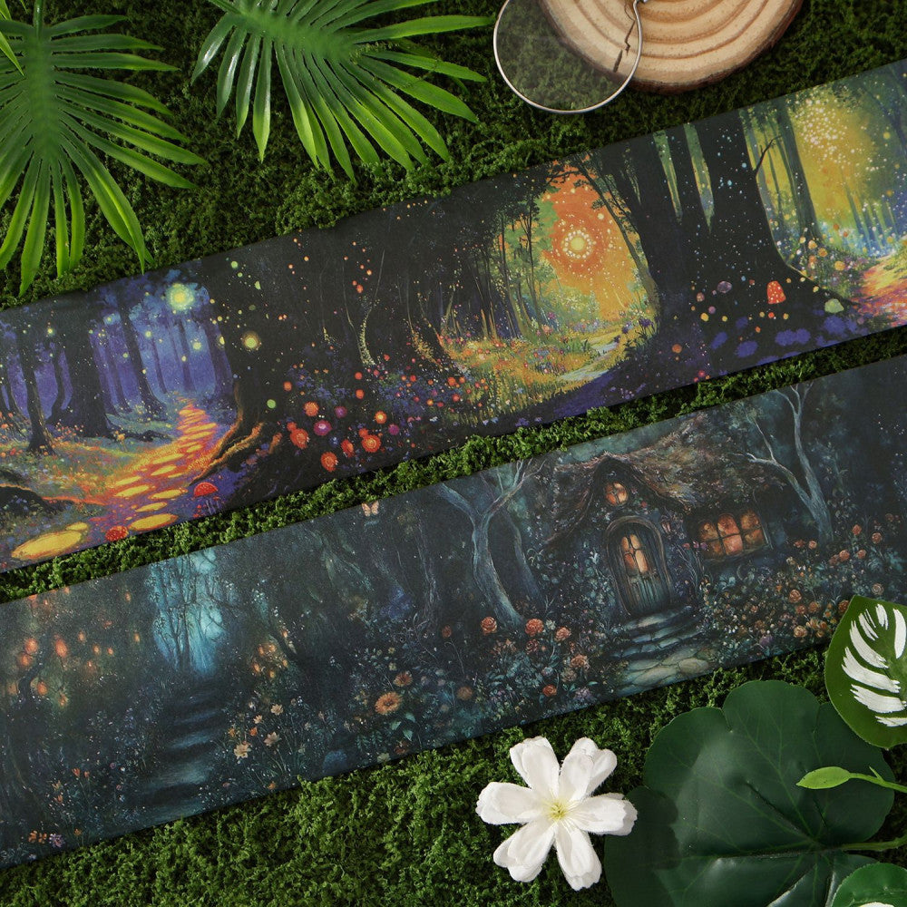 Dark Phantom Washi Tape Firefly Forest Series 6 Types 8cm 2m image 3