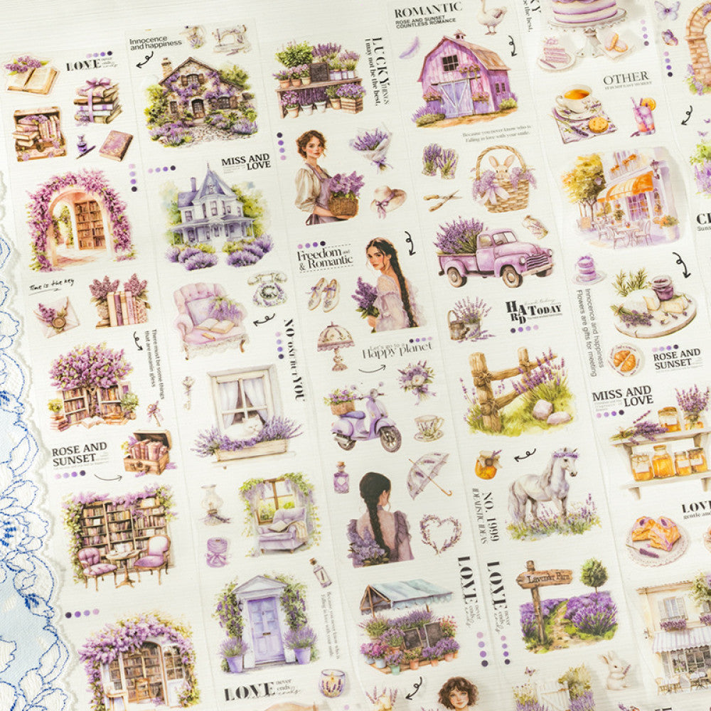 Provence Color Series Romantic Theme Landscaping PET Tape 6 Types 6 5 cm 2 m image 1