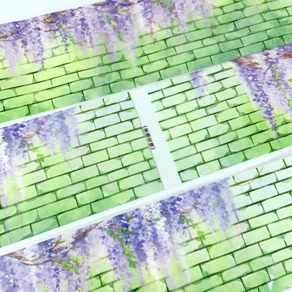 Wisteria flower wall flower PET tape 6 5 cm 2 m image 2