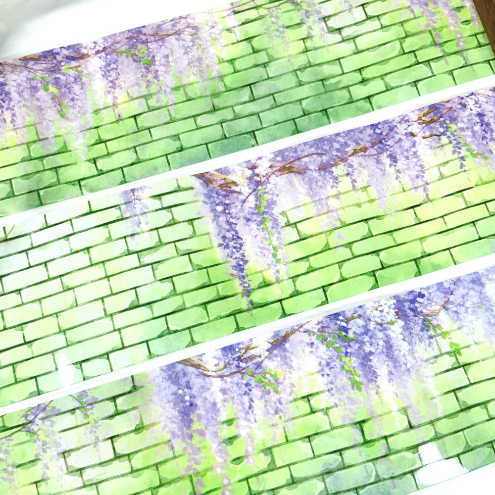 Wisteria flower wall flower PET tape 6 5 cm 2 m image 3