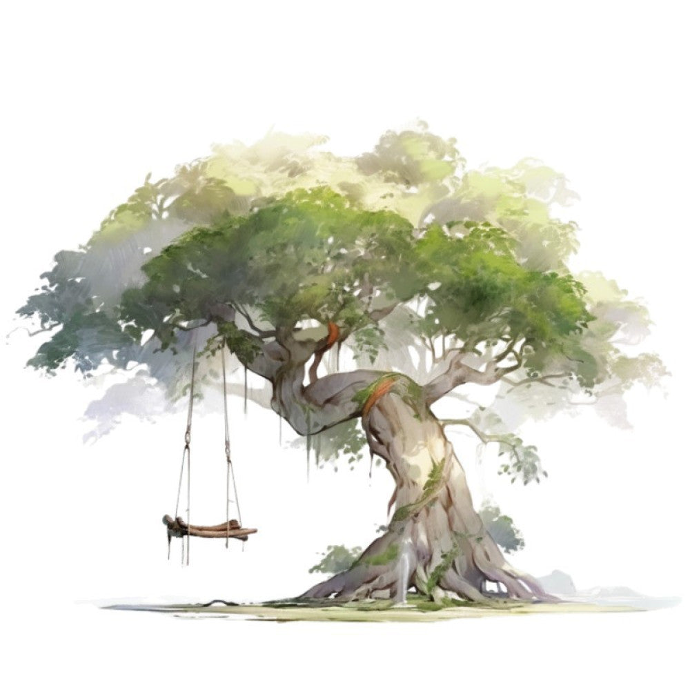 Big trees ancient style landscape PET tape 7 cm 2 m image 4