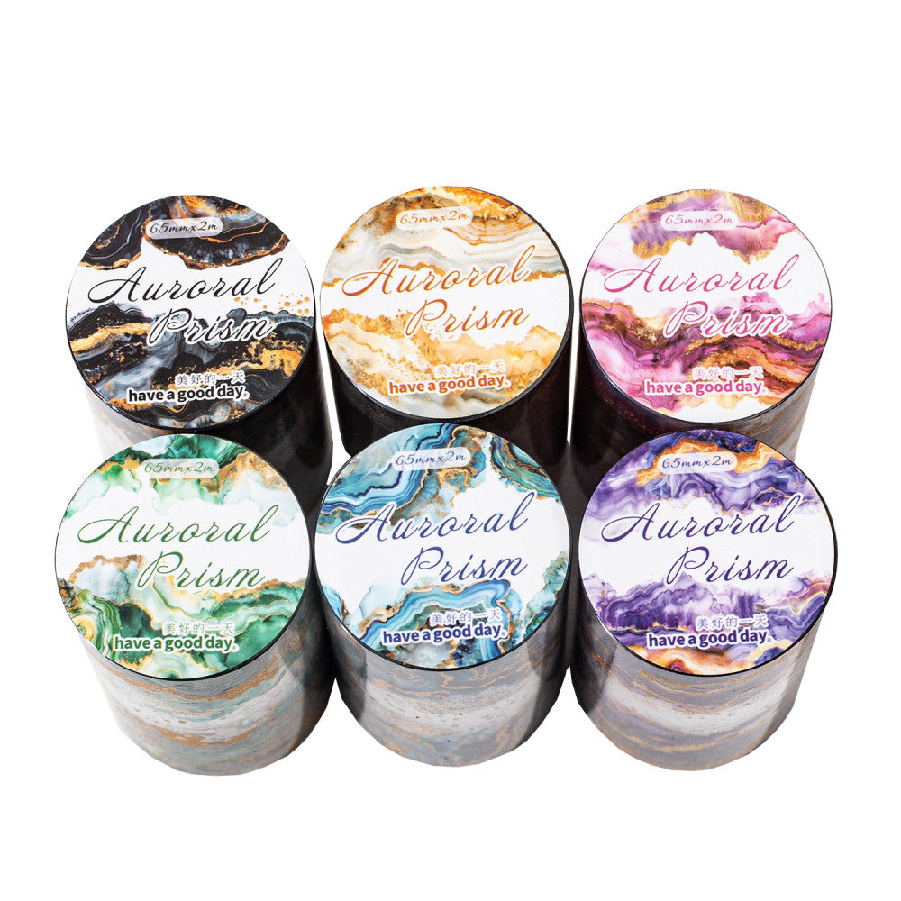 Hot stamping retro edge PET tape 6 5cm 2 m image 4