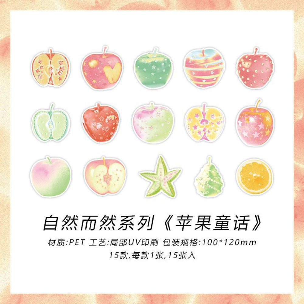 Natural Series PET Sticker Pack 4 Types 15 Pcs image 7