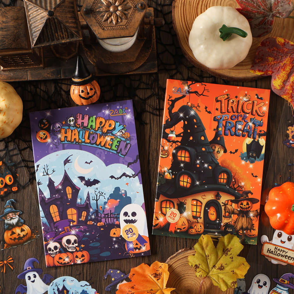 Halloween Castle Creative Sticker Book 2 Types 20 Sheets image 0