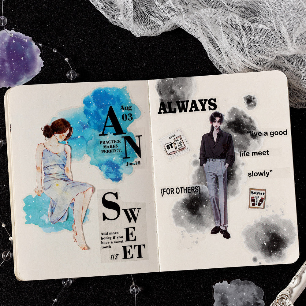 The sky of the stars PET stickers 6 Types 20 Pcs image 2