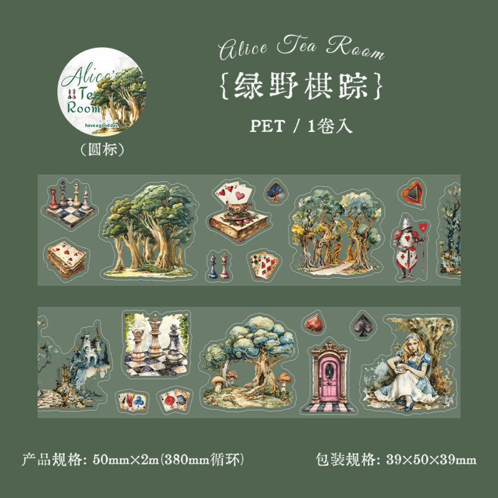 Alice s Tea Room Series Die cut PET Tape 5cm 2m image 5