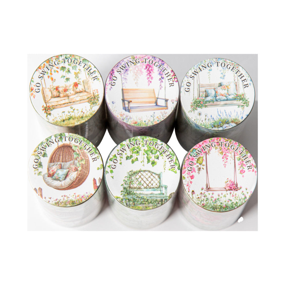 Swing together series flower vine landscaping PET Tape 6 Types 8cm 2m image 4