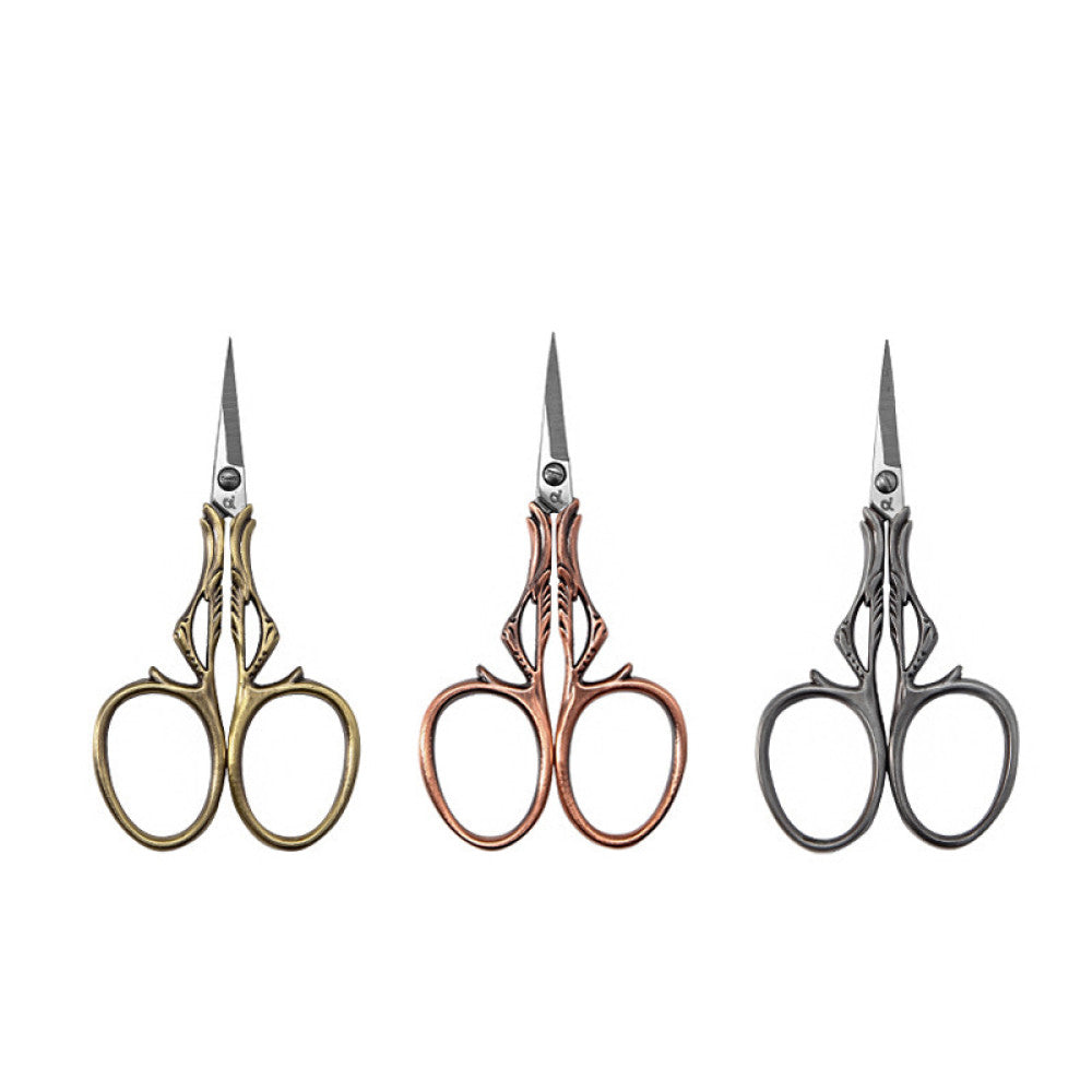 Stainless steel retro thorn scissors classical exquisite household embroidery scissors cross stitch thread small scissors tea bag scissors image 0
