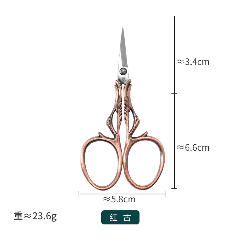 Stainless steel retro thorn scissors classical exquisite household embroidery scissors cross stitch thread small scissors tea bag scissors image 3