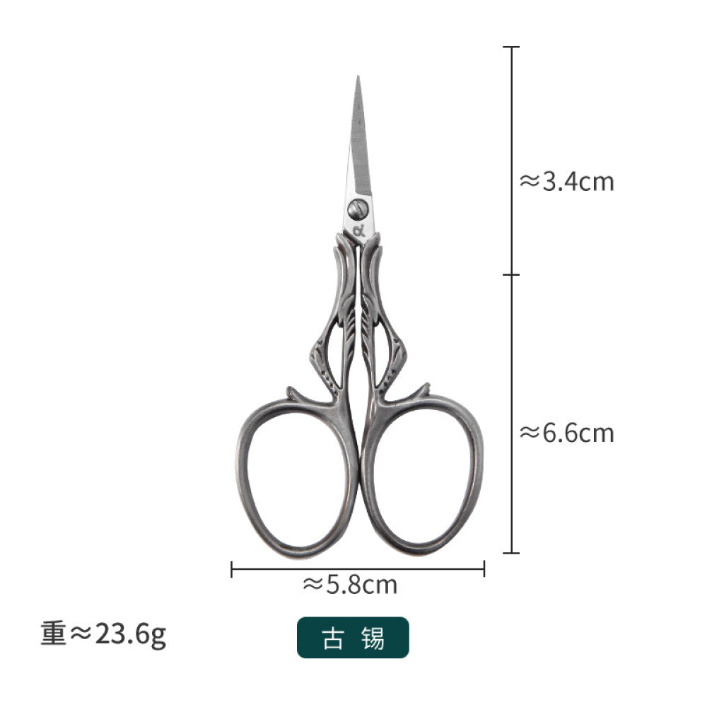 Stainless steel retro thorn scissors classical exquisite household embroidery scissors cross stitch thread small scissors tea bag scissors image 6