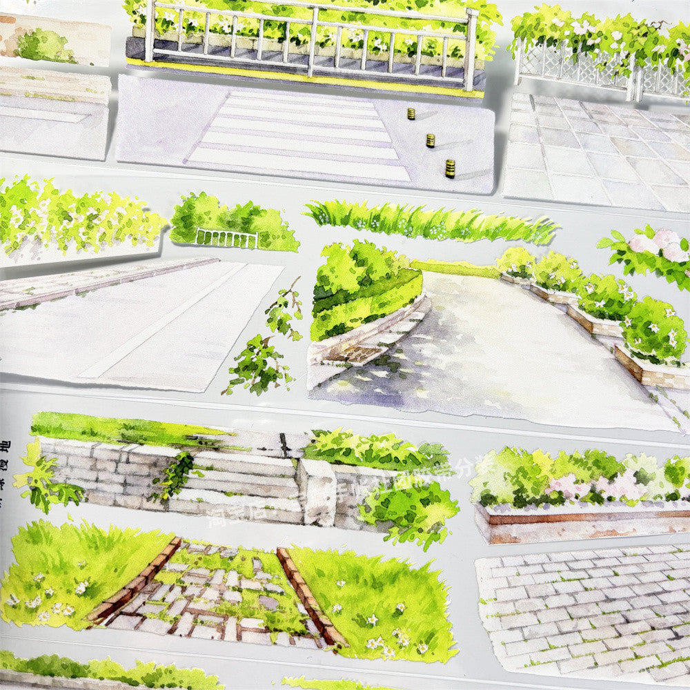 Scenery Ancient Style PET Tape 7cm 140cm image 3