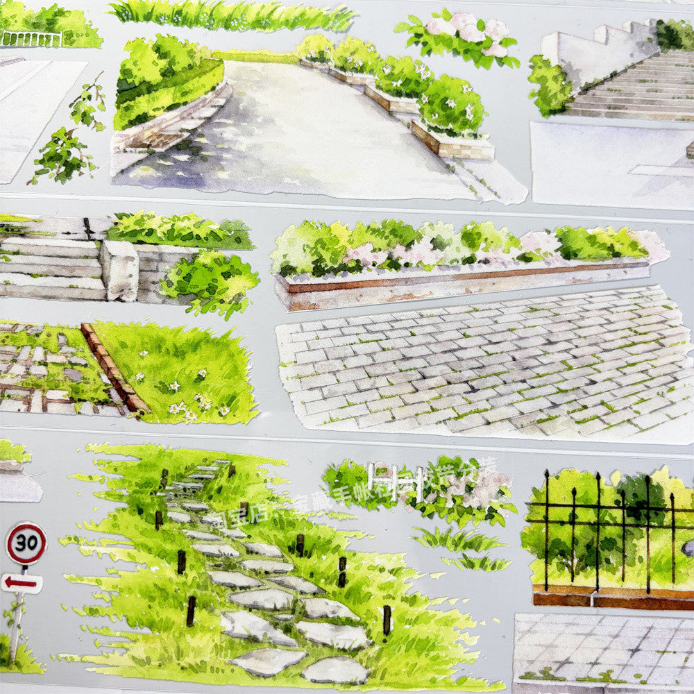 Scenery Ancient Style PET Tape 7cm 140cm image 4