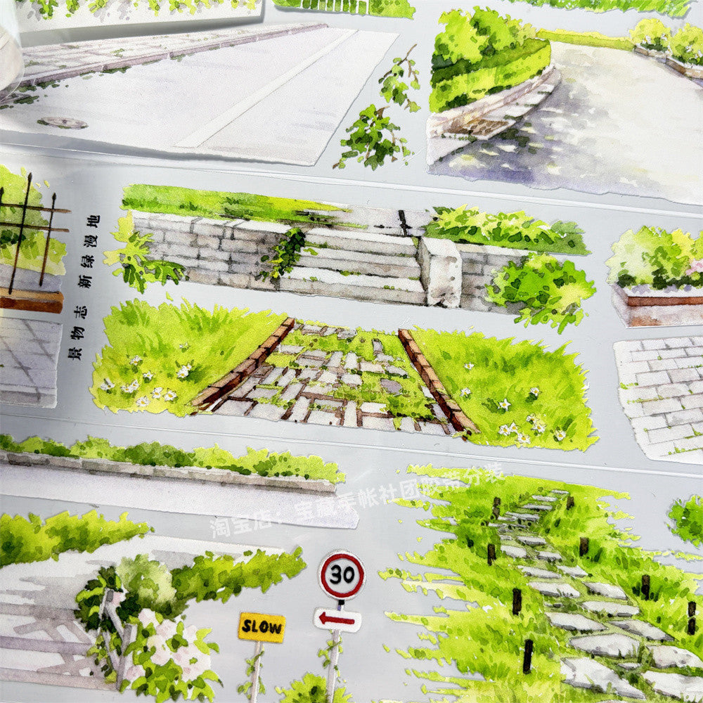 Scenery Ancient Style PET Tape 7cm 140cm image 5