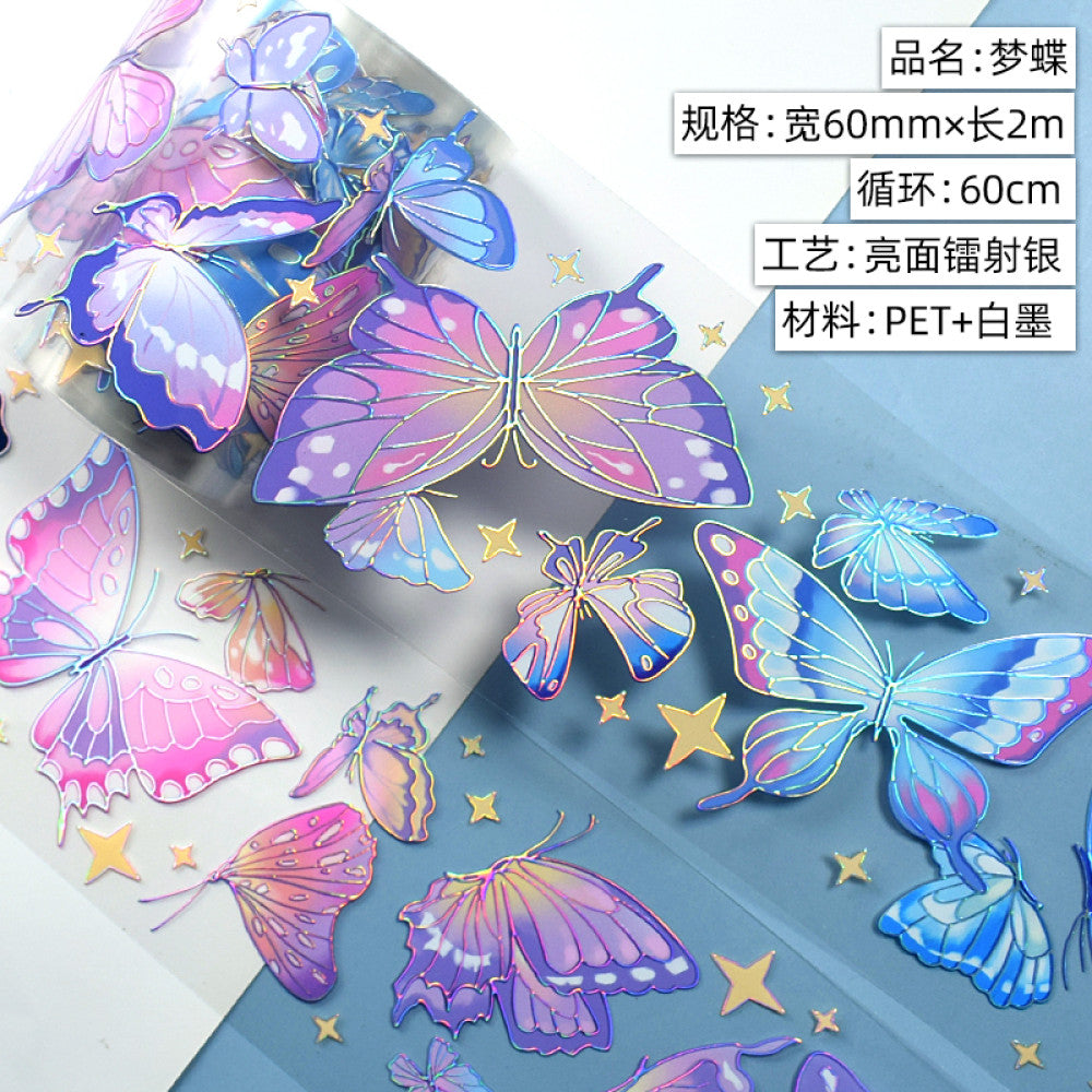 Five Treasures Cultural and Creative PET Flower Tape 6cm 2m image 5