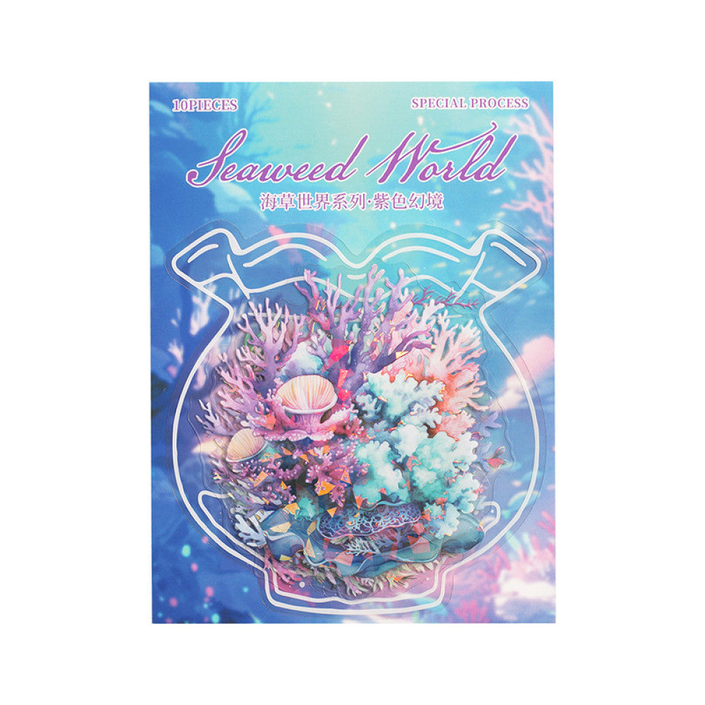 Ocean Landscape Shell Light PET Stickers 4 Types 10 Pcs image 4