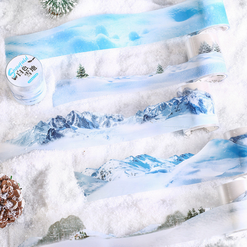 Snow scene landscaping special shaped PET tape 6 Types 4 5cm 2m image 0