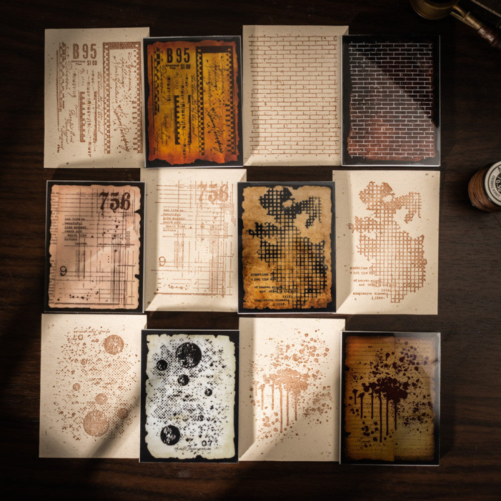 Large Size Rubber Stamp Trace Series Retro 6 Types image 2