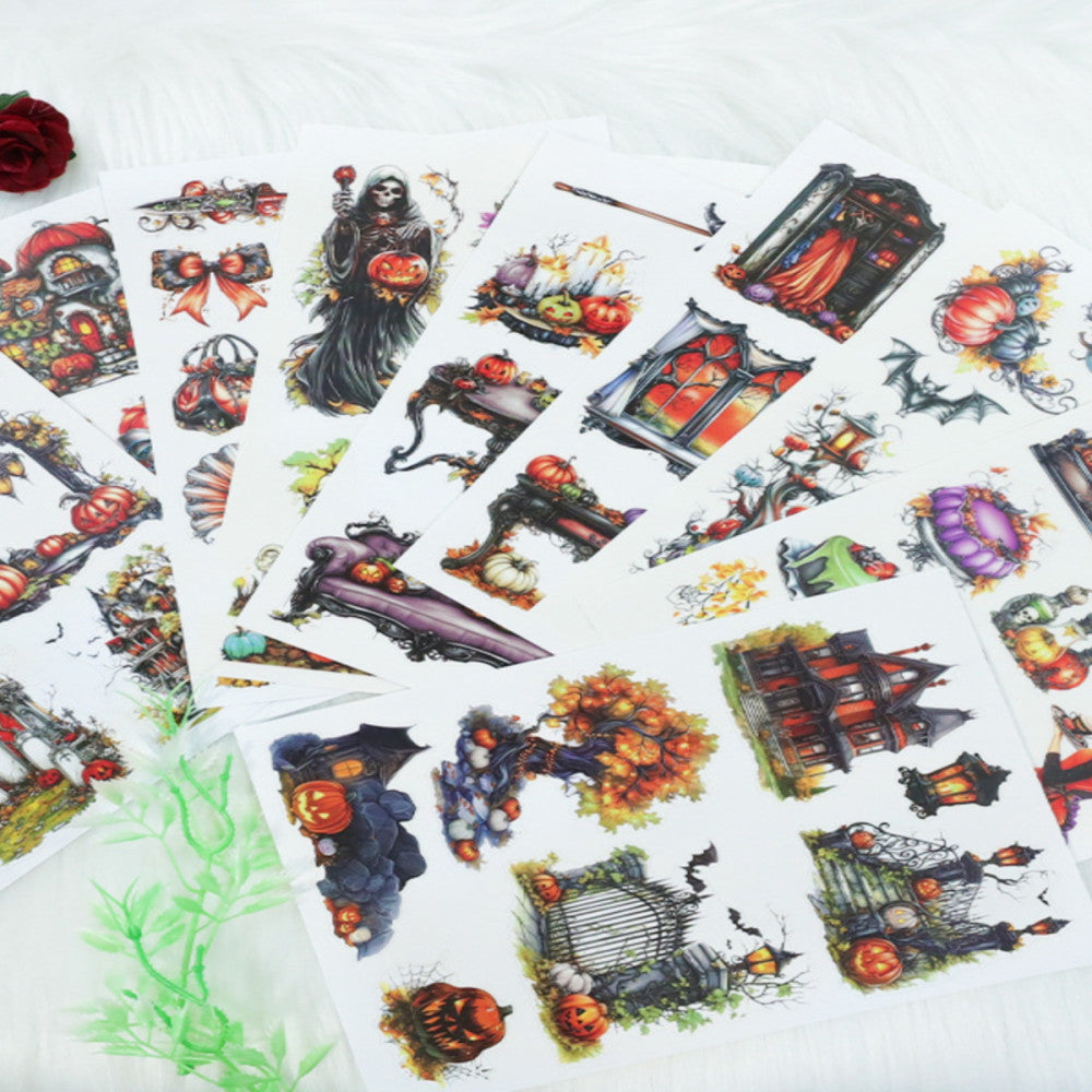 Halloween Night of the Dead Carnival Decoration Sticker Book 2 Types image 0