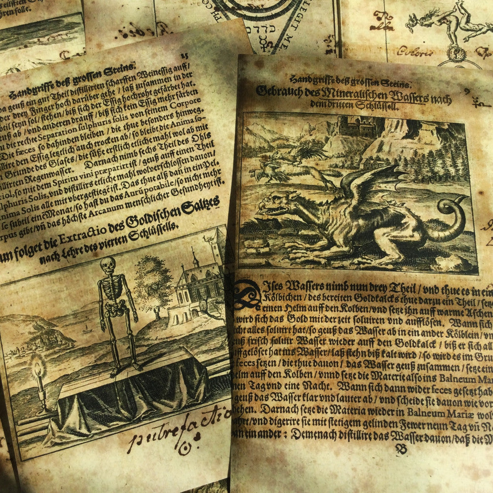 Dark magic and mysticism background paper 14cm x 18cm image 2