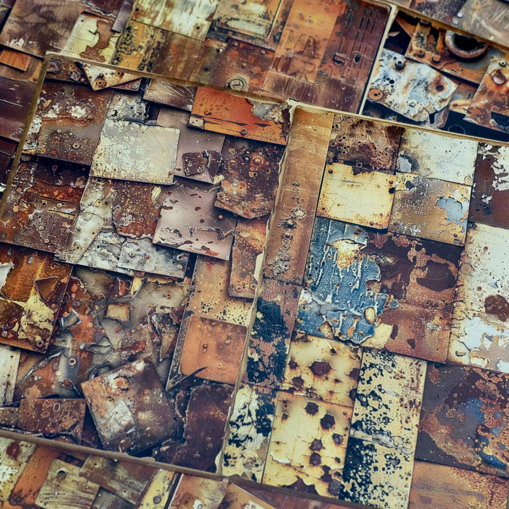 Retro Rust Apocalypse Wasteland Background Paper 14cm 18cm image 0