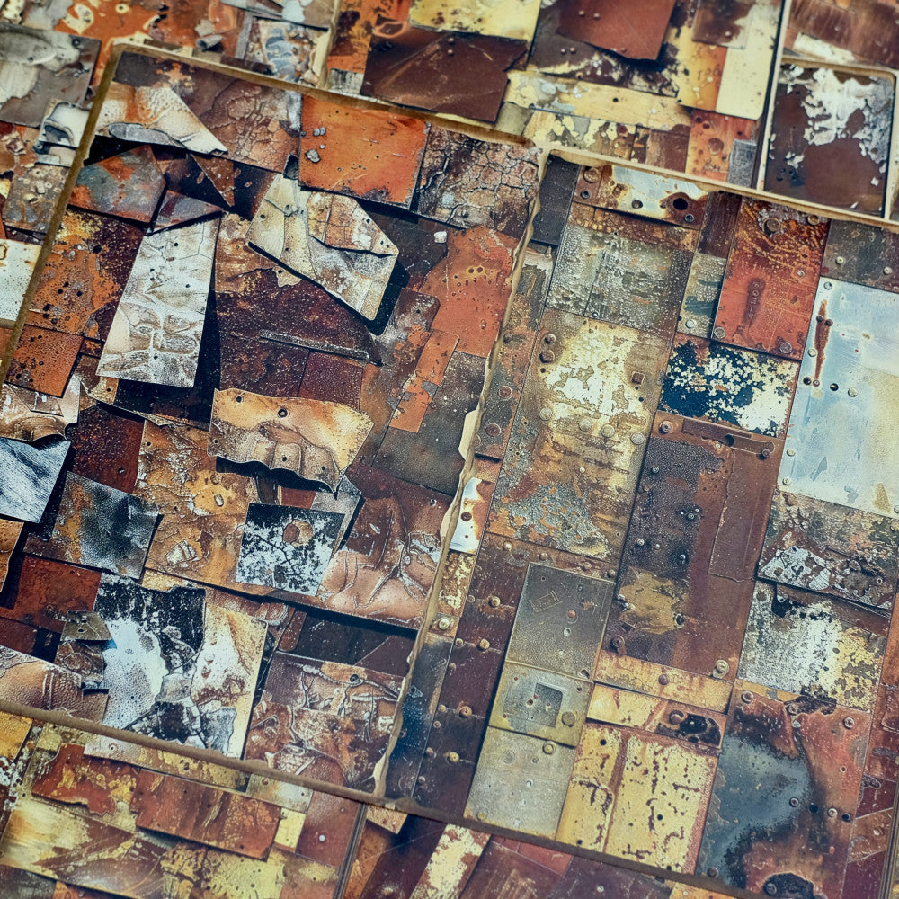 Retro Rust Apocalypse Wasteland Background Paper 14cm 18cm image 1