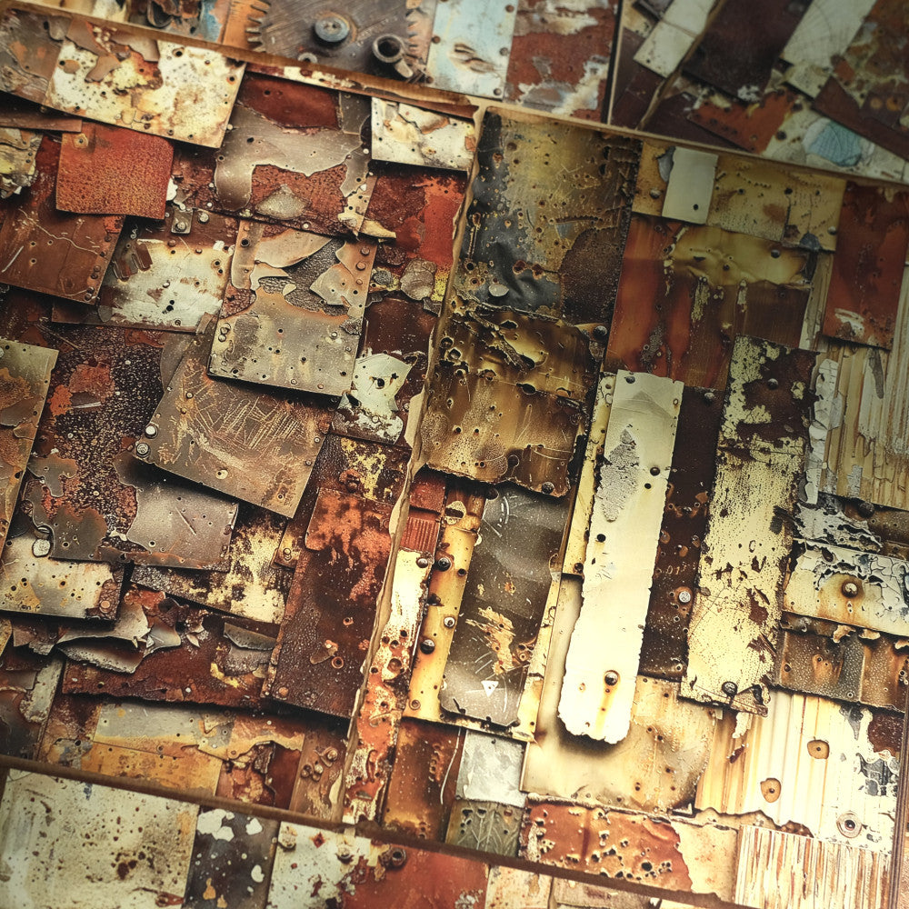 Retro Rust Apocalypse Wasteland Background Paper 14cm 18cm image 2