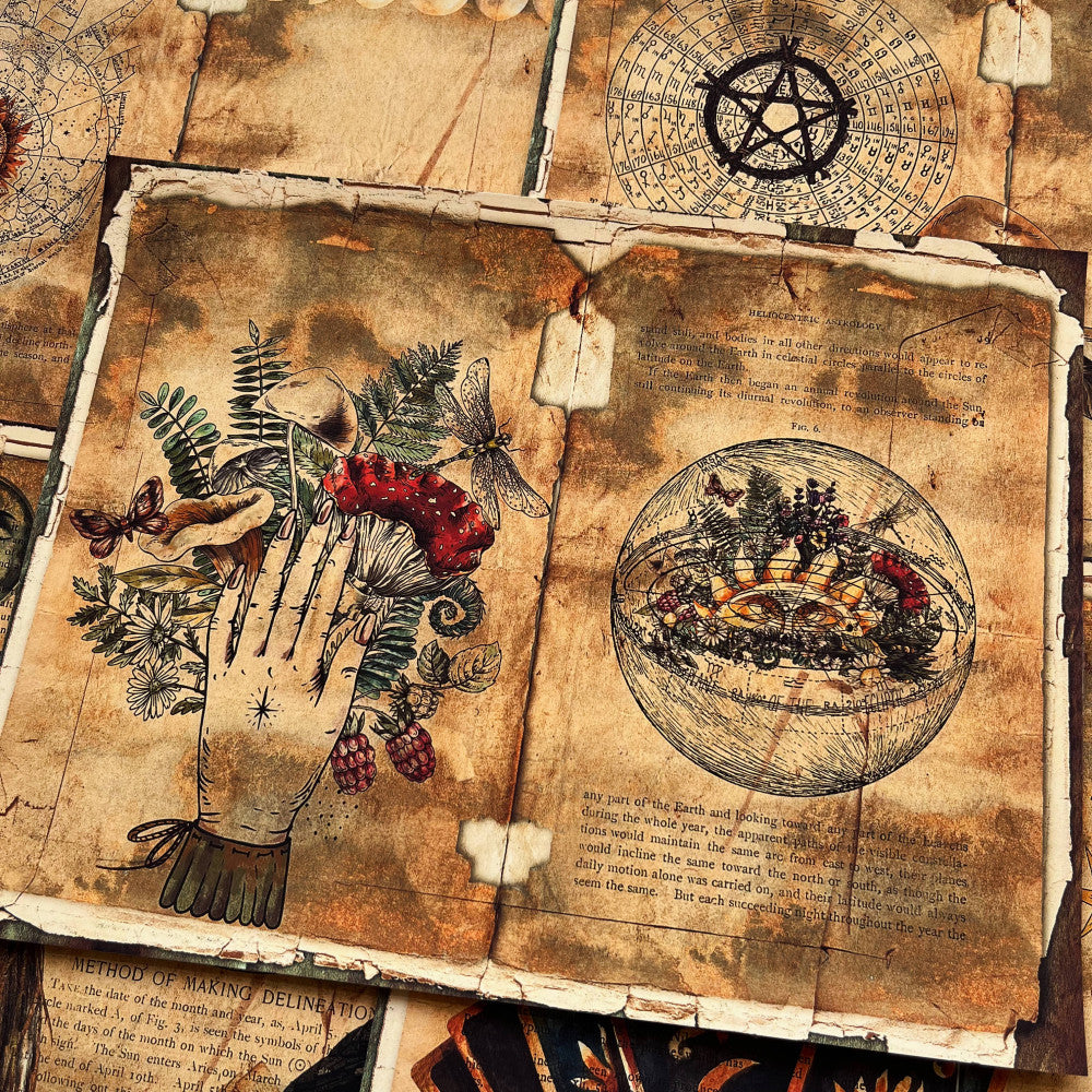 Retro Shadow Book Background Paper 26cm 20cm image 3