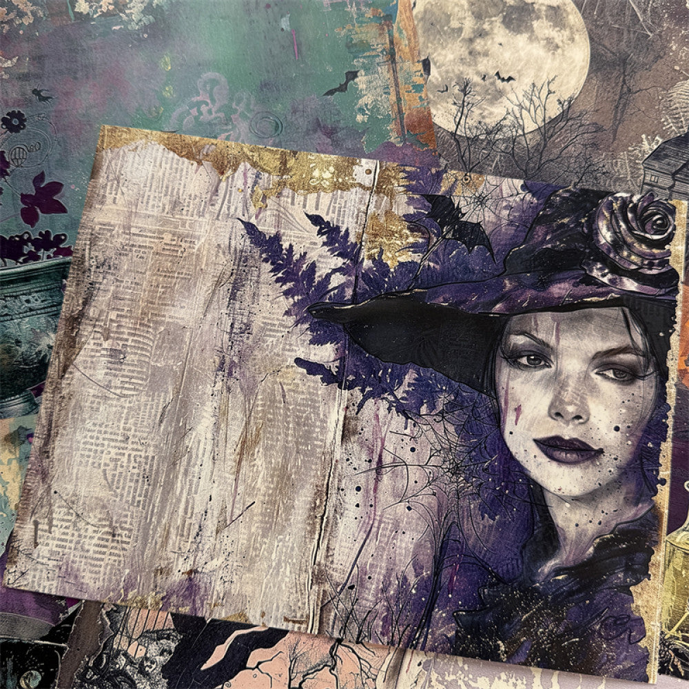 Medieval Large Size Gothic Ghost Castle Background Paper 26cm 20cm image 1