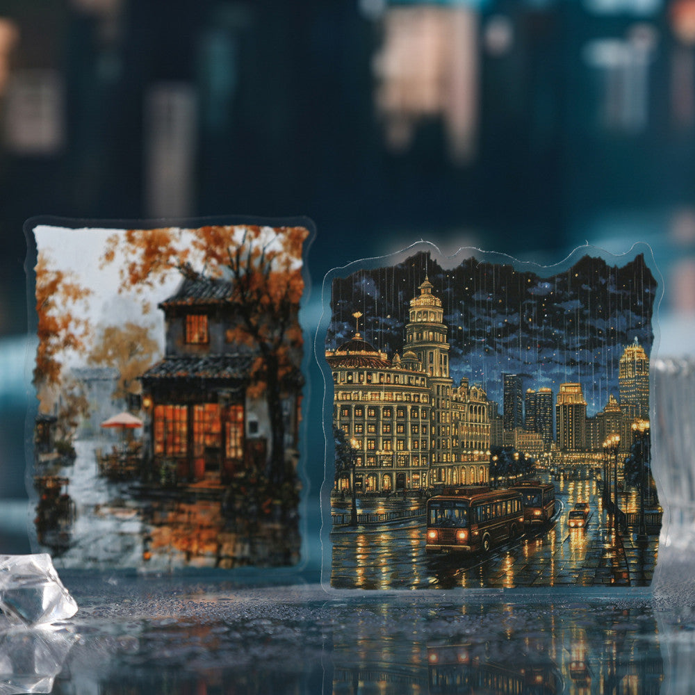 Rainy season series PET sticker pack 8 sheets 6 types image 1