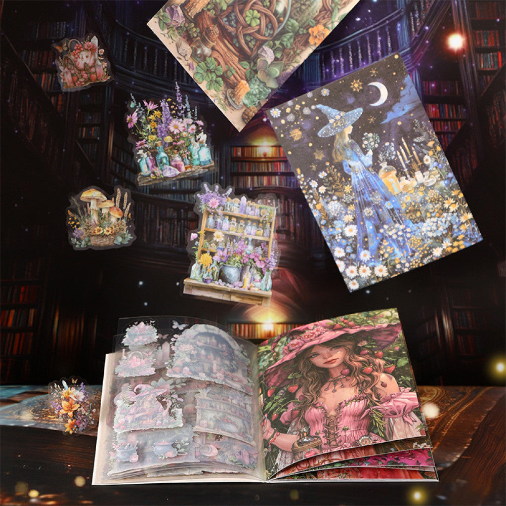 Magic Medicine Cabinet Series Dual Material Sticker Book 6 Types image 0