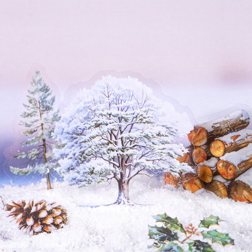 Tree Seasons Series Tree Landscaping PET Sticker Pack 4 Types 50 Pcs image 4