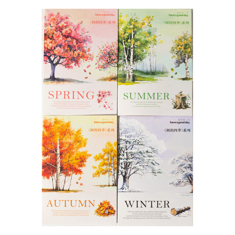 Tree Seasons Series Tree Landscaping PET Sticker Pack 4 Types 50 Pcs image 5