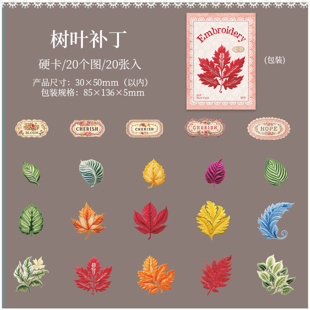 Retro Hard Card Paper Stickers 6 Types 20Pcs image 5